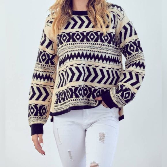 &merci Sweaters - &Merci Size L Aztec Sweater